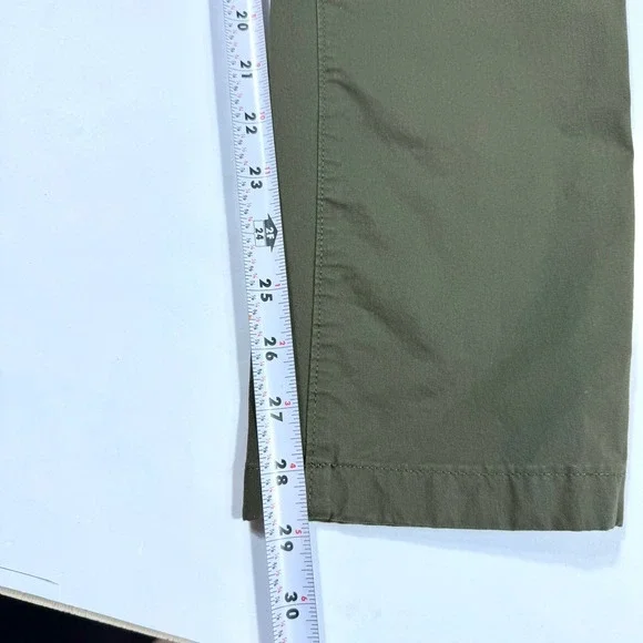 J Crew Tech Pants Mens 29x32 Green Preppy Chino 484 Slim Fit Performance Casual - Picture 9 of 10